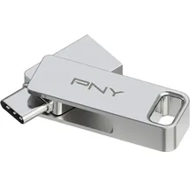 PNY DUO LINK USB-A/USB-C-Flash-Laufwerk 128 GB Edelstahl