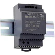 MeanWell MEAN WELL Ddr-60l-15 Hutschienen-dc/dc-wandler (din-rail) 15 V/dc 4A 60W Anzahl Ausgänge:1 x