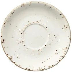 6x Bonna Grain Gourmet Kombiuntertasse Ø16cm 2cm Weiß Porzellan Unterteller Kaffeeteller Teeteller Geschirr