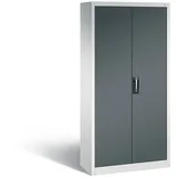 C+P Werkstattschrank | HxBxT 195x93x40cm | Lichtgrau/Anthrazit von PROREGAL