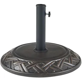 casa.pro Sonnenschirmständer Bisegna Beton Ø50x7cm Bronzefarben 25 kg casa.pro