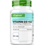 vit4ever Vitamin D3 10.000 I.E. + K2 200 mcg 180 Tabletten