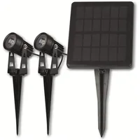 ChiliTec Außenstrahler schwarz 22,0 cm 2er Set mit Dämmerungssensor IP65