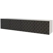 altdecor VIRA Lowboard 200 cm Schwarz/Holzwerkstoff