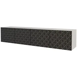 altdecor VIRA Lowboard 200 cm Schwarz/Holzwerkstoff