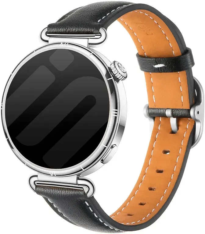 Strap-it ICE Smart 2.0 Round 1.20 Armband Leder für ICE Smart 2.0 Round 1.20 - Schwarz - Schnallenverschluss