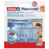 Tesa POWERSTRIPS® Klebehaken Large Transparent Inhalt: 2St.