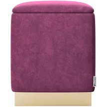 Phoenix Playboy Hocker, Lila, Textil, quadratisch, 37x44x37 cm, Stauraum, Wohnzimmer, Hocker, Sitzhocker