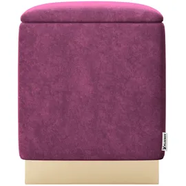 Phoenix Playboy Hocker, Lila, Textil, quadratisch, 37x44x37 cm, Stauraum, Wohnzimmer, Hocker, Sitzhocker