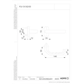 HOPPE Halbgarnitur Liverpool Aluminium grau/rosa
