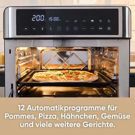 Severin 2-in-1 Toastofen & Heißluftfritteuse TO 9579 schwarz-silber