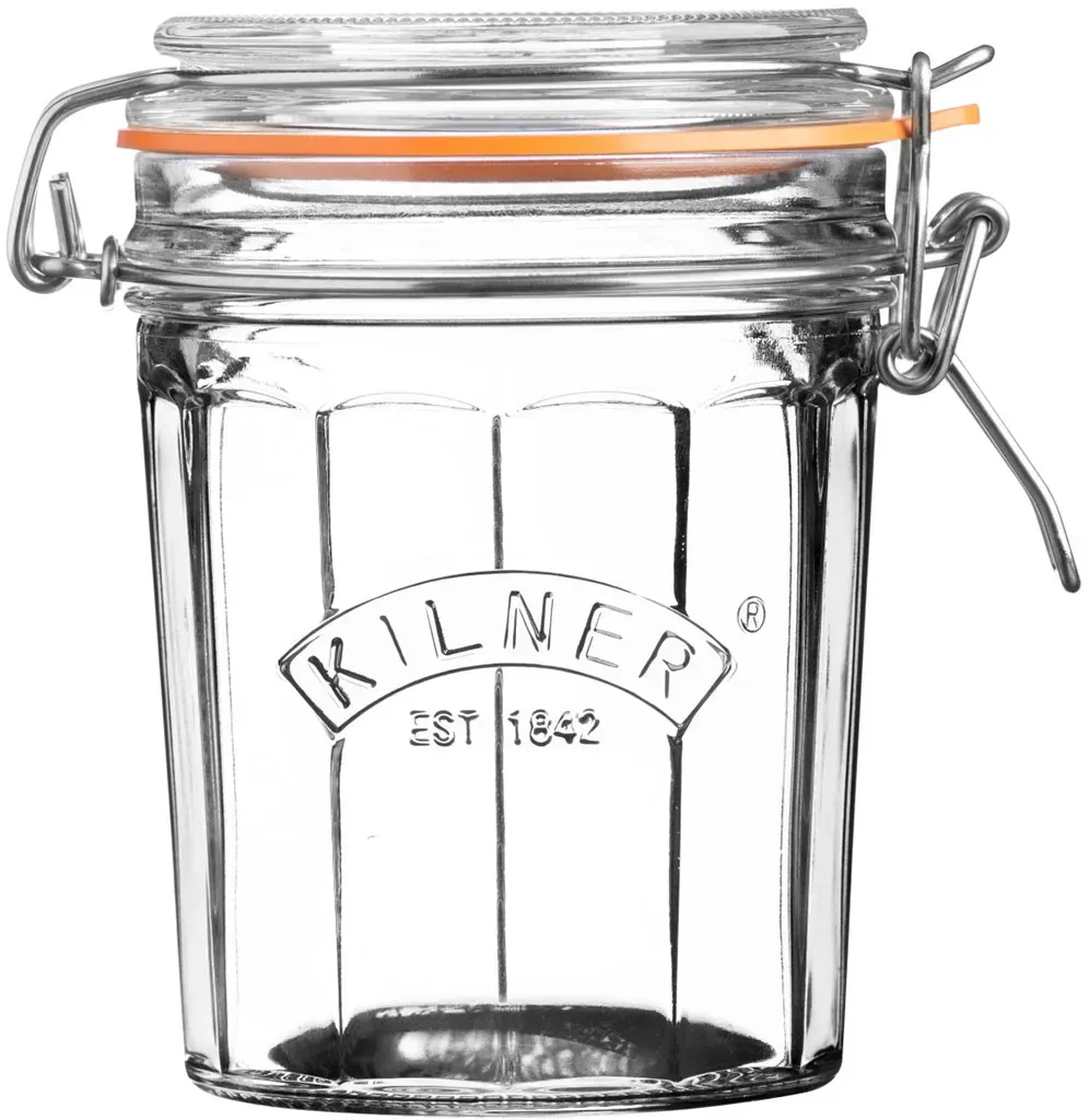 KILNER Bügelverschlussglas facettiert 0,45 Liter Vorratsglas