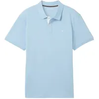 Tom Tailor Herren Piqué Poloshirt aus Baumwolle, blau, Uni,