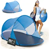 STREND PRO Mini Pop Up Zelt 190x120x90 cm – Kleine Strandmuschel, Wurfzelt UV-Schutz, für Kinder, Garten, Park & Strand