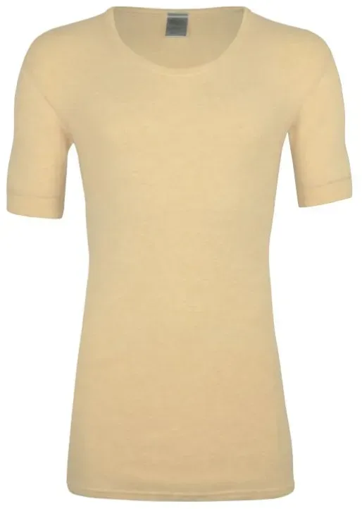 wobera Angora Herrenunterhemd 1/2 Arm 50% 1 St beige Männer