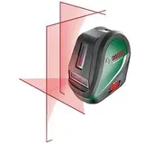Bosch Kreuzlinienlaser UniversalLevel 3 - grün/schwarz, rote Laserlinien, Reichweite 10 Meter