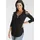 MELROSE 3/4-Arm-Shirt MELROSE, Damen, Gr. 36, schwarz, Jersey, Obermaterial: 95% Viskose, 5% Elasthan, unifarben, figurbetont lang, tiefer V-Ausschnitt, mit Cut Outs, Shirts 3/4-Arm-Shirt, 3/4-Ärmel, figurbetonte Passform, mit modischen Cut-Outs