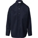 s.Oliver Overshirt mit Nadelstreifen in Oversize - blau - 34