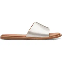 CLARKS Damen Karsea Mule Slide Sandal, Silver Metallic, 37 EU