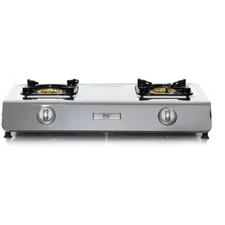NJ The right choice NSD-2 Hochwertiger Edelstahl Gaskocher 2 flammig 9,0 KW LPG Campingkocher WOK Hockerkocher mit Zündsicherung inkl. Gasschlauch-Regler Set