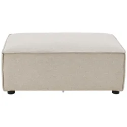 Juskys modulares Sofa Domas in Stoff Beige - Ottomane - individuell kombinierbar