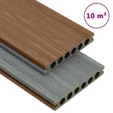 Teenpull – Wpc Terrassendielen Mit Zubehör Braun Und Grau 10 M2 4 M