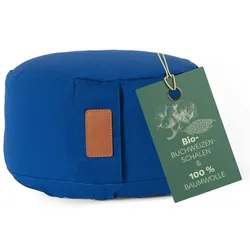 #DoYourYoga  Yoga-Kissen Vishnu - gefüllt mit Bio-Buchweizenschalen - Rund 30 x 30 x 15 cm - Navyblau