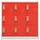 vidaXL Garderobenschrank Metall 90x45x92,5cm Hellgrau/Rot 9 Fächer
