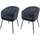 Mendler Esszimmerstuhl HWC-O28 Stoff blau 2er Set