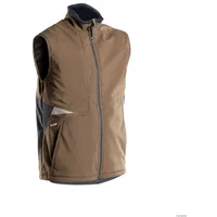 DASSY Softshell-Weste, lehmbraun/anthrazitgrau - XS