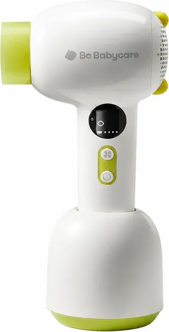 Babycare 4-in-1 Baby Haartrockner & Kabelloser Haartrockner, Leise unter 60dB, Nahezu Strahlungsfrei, Konstante Temperatur 38°C, 10 Millionen Negative Ionen, Für Babys, Jugendliche und Erwachsene
