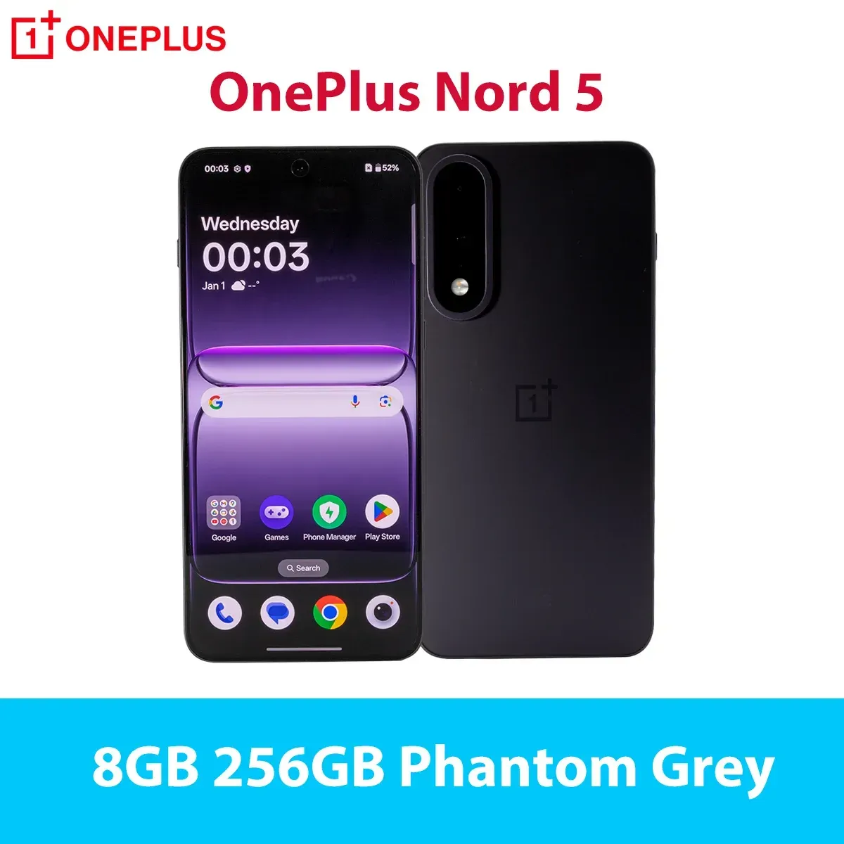 Neues OnePlus Nord 5 Smartphone 5G Snapdragon 8s Gen 3 6,83 Zoll AMOLED-Display 144 Hz 5200 mAh 80 W SUPERVOOC 50 MP Dual-Kameras