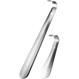 2 Stück Schuhanzieher Set Edelstahl (30 cm + 14 cm) | Lang & Kurz Schuhlöffel für Senioren Kinder & Menschen mit Bückenproblemen
