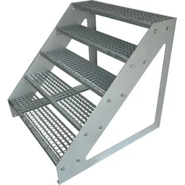 Kaminbau Mierzwa Treppe Freistehend 5 Stufen 60 cm Edelstahl/Verzinkt