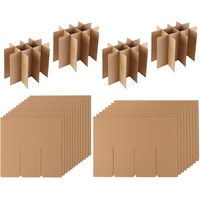 4er-Set Packing Boxes for Moving, Verpackungskartons Geschirr Trennwände aus Wellpappe Umzugskarton-Gläsertrenner-Sets für 40,6x30,5x30,5cm Große Kartons (Box nicht im Lieferumfang Enthalten)