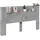 vidaXL Kopfteil-Schrank mit LED mit Regal Beton 180 x 16,5 x 103,5 cm