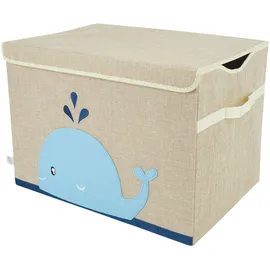 Bieco Aufbewahrungsbox Wal mit Deckel 36 x 30 x 51 cm 1-tlg. blau