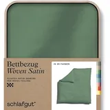 schlafgut Woven Satin Grün 200 x 200 cm