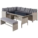 My Flair Gartenlounge-Set 4 Stk. tlg., grau