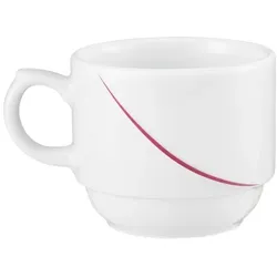 Esmeyer 6 x Seltmann Obere zur Milchkaffeetasse, Form:  Laguna, Dekor: 34622 bordeaux Flanken