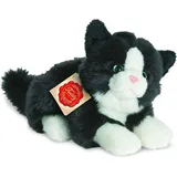 Teddy-Hermann Teddy Hermann Katze liegend schwarz/weiß, 20cm 90689