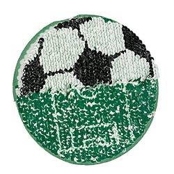 buttinette Wende-Applikation "Fußball", 13 cm Ø