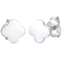 Elli Stecker Kleeblatt Symbol Klassisch 925 Silber Ohrringe   Damen 