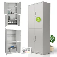 Juskys Aktenschrank 180x80x40 cm grau