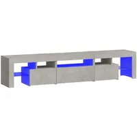 VidaXL TV-Schrank mit LED-Leuchten Betongrau 200x36,5x40 cm