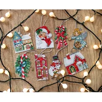 Letistitch Kreuzstich Set Weihnachtsspielzeug-Kit Nr. 2, Set mit 8