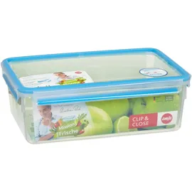 Emsa Frischhaltedose CLIP & CLOSE 11,1 cm hoch transparent 5,4 l, blau