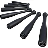 GORILLA SPORTS® Indian Clubbell - 2kg, 4kg, 6kg, 8kg, 10kg, 12kg, 15kg, 20kg Gewichte, Einzeln oder Set, aus Stahl, Schwarz - Indian Clubs, Schwungkeule, Turnkeule, Schwung-Keule