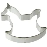 Zenker Ausstechform Schaukelpferd, Weißblech silberfarben