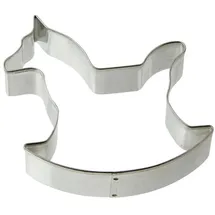 Zenker Ausstechform Schaukelpferd, Weißblech silberfarben